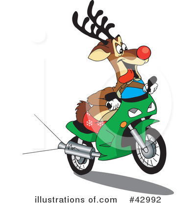 Royalty-Free (RF) Reindeer Clipart Illustration by Dennis Holmes Designs - Stock Sample #42992