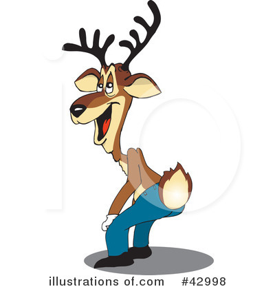 Royalty-Free (RF) Reindeer Clipart Illustration by Dennis Holmes Designs - Stock Sample #42998