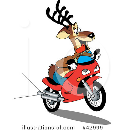 Royalty-Free (RF) Reindeer Clipart Illustration by Dennis Holmes Designs - Stock Sample #42999