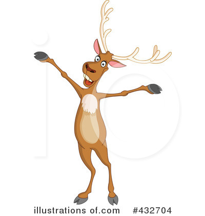 Royalty-Free (RF) Reindeer Clipart Illustration by yayayoyo - Stock Sample #432704