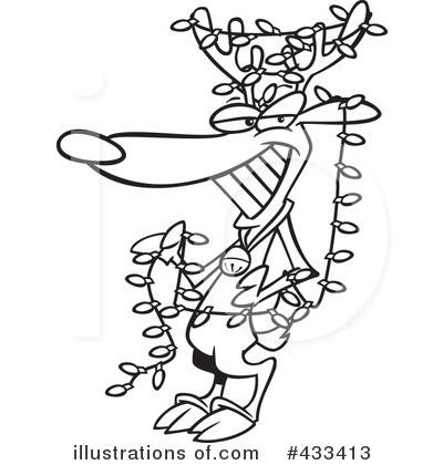 Royalty-Free (RF) Reindeer Clipart Illustration by toonaday - Stock Sample #433413