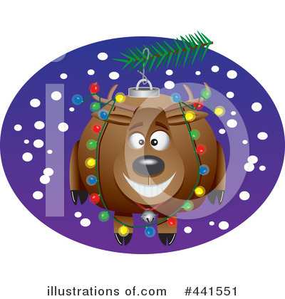 Royalty-Free (RF) Reindeer Clipart Illustration by toonaday - Stock Sample #441551