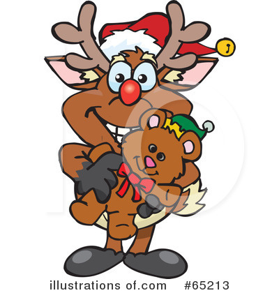 Royalty-Free (RF) Reindeer Clipart Illustration by Dennis Holmes Designs - Stock Sample #65213
