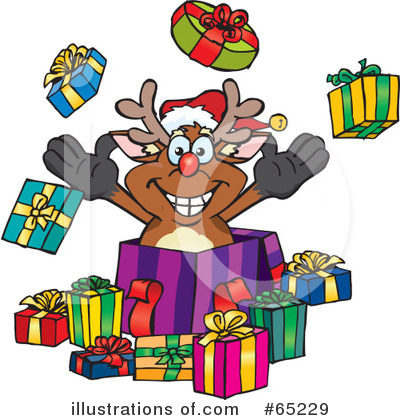 Royalty-Free (RF) Reindeer Clipart Illustration by Dennis Holmes Designs - Stock Sample #65229