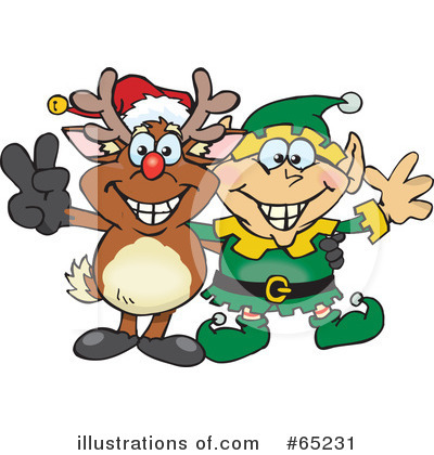 Royalty-Free (RF) Reindeer Clipart Illustration by Dennis Holmes Designs - Stock Sample #65231