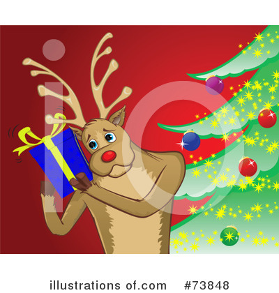 Royalty-Free (RF) Reindeer Clipart Illustration by Paulo Resende - Stock Sample #73848