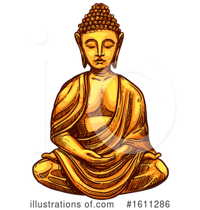 Buddha Clipart #1611286 by Vector Tradition SM