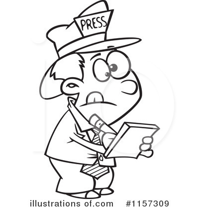 Royalty-Free (RF) Reporter Clipart Illustration by toonaday - Stock Sample #1157309