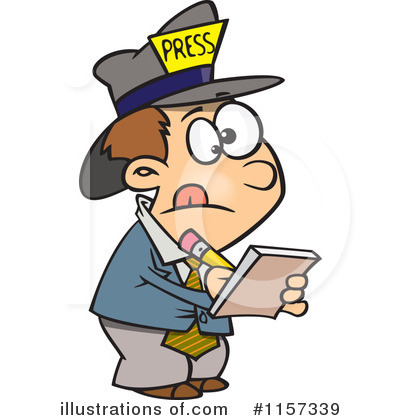Royalty-Free (RF) Reporter Clipart Illustration by toonaday - Stock Sample #1157339
