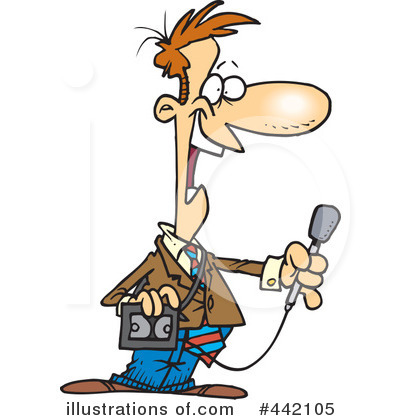Royalty-Free (RF) Reporter Clipart Illustration by toonaday - Stock Sample #442105