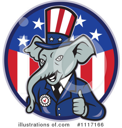 Royalty-Free (RF) Republican Clipart Illustration by patrimonio - Stock Sample #1117166