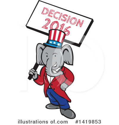 Royalty-Free (RF) Republican Clipart Illustration by patrimonio - Stock Sample #1419853