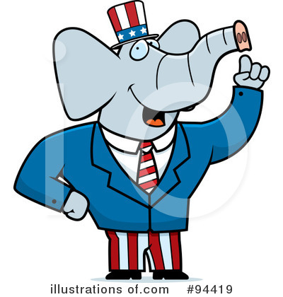 Royalty-Free (RF) Republican Clipart Illustration by Cory Thoman - Stock Sample #94419