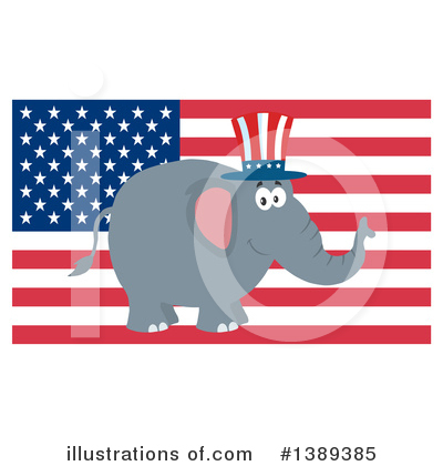 Republican Elephant Clipart #1389385 by Hit Toon