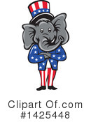 Republican Elephant Clipart #1425448 by patrimonio