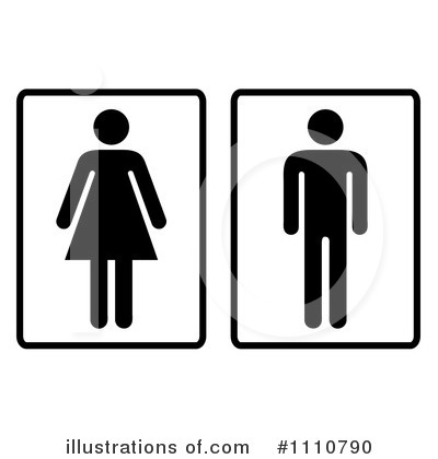 Royalty-Free (RF) Restroom Clipart Illustration by michaeltravers - Stock Sample #1110790