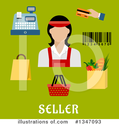 Shopping Basket Clipart #1347093 by Vector Tradition SM