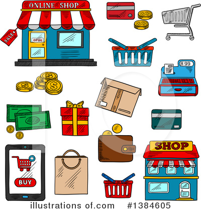 Wallet Clipart #1384605 by Vector Tradition SM