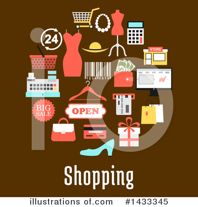 Online Shopping Clipart #1433345 by Vector Tradition SM