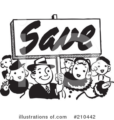 Royalty-Free (RF) Retro Ad Clipart Illustration by BestVector - Stock Sample #210442