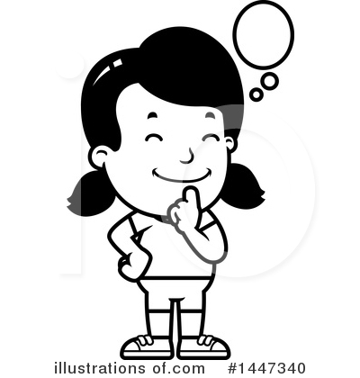 Royalty-Free (RF) Retro Girl Clipart Illustration by Cory Thoman - Stock Sample #1447340