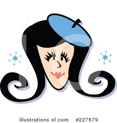 Royalty-Free (RF) Retro Girl Clipart Illustration by Andy Nortnik - Stock Sample #227679