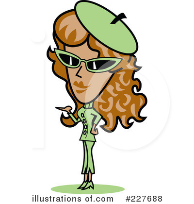 Royalty-Free (RF) Retro Girl Clipart Illustration by Andy Nortnik - Stock Sample #227688