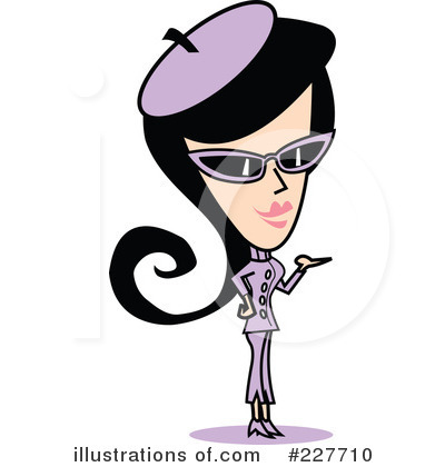 Royalty-Free (RF) Retro Girl Clipart Illustration by Andy Nortnik - Stock Sample #227710