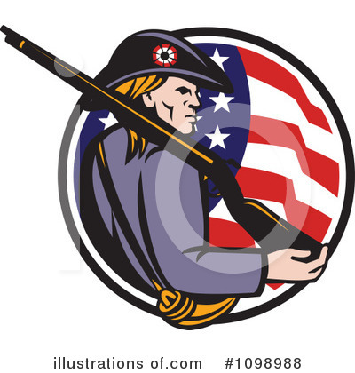 Royalty-Free (RF) Revolutionary Soldier Clipart Illustration by patrimonio - Stock Sample #1098988