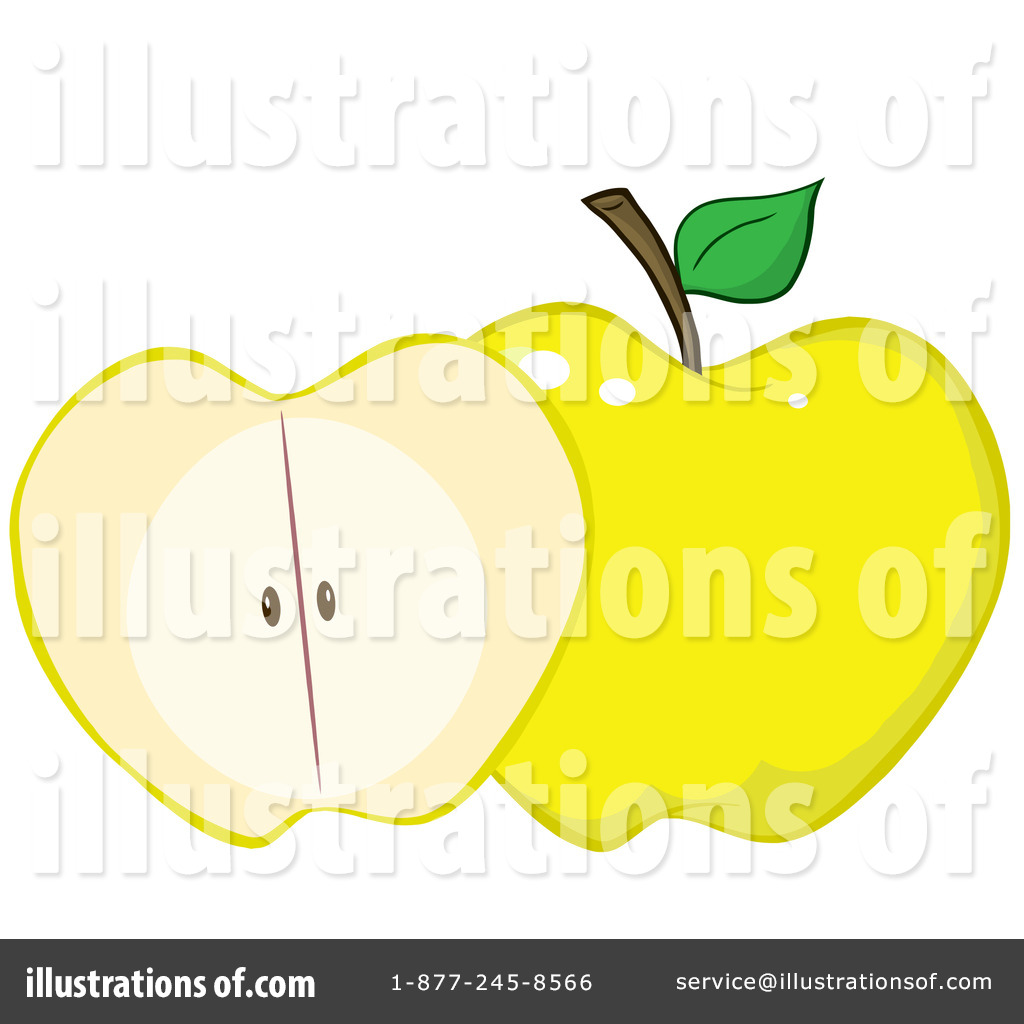 Яблоко желтое вектор