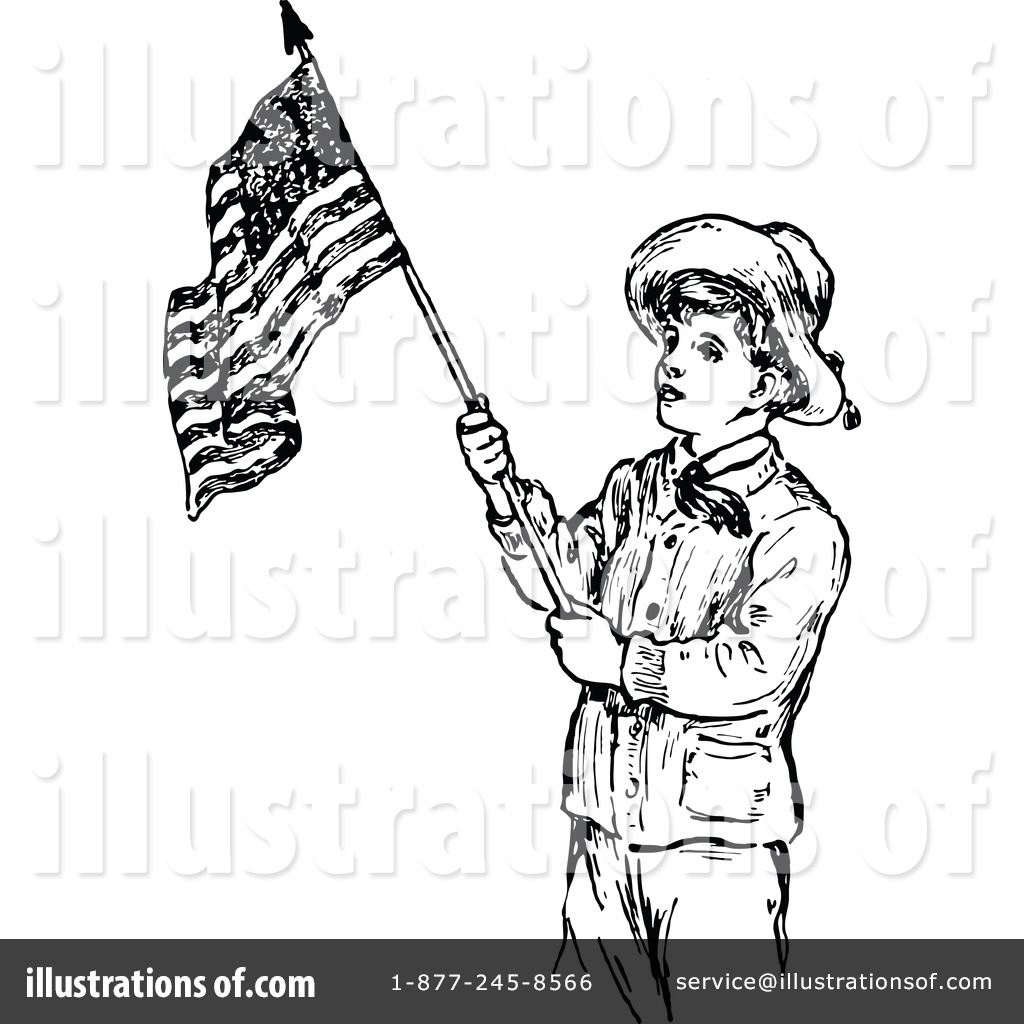 boy scout flag clipart outline