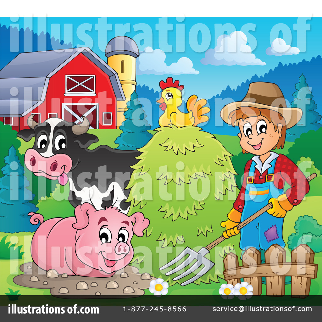 Farm Animal Clipart #1216404 - Illustration by visekart