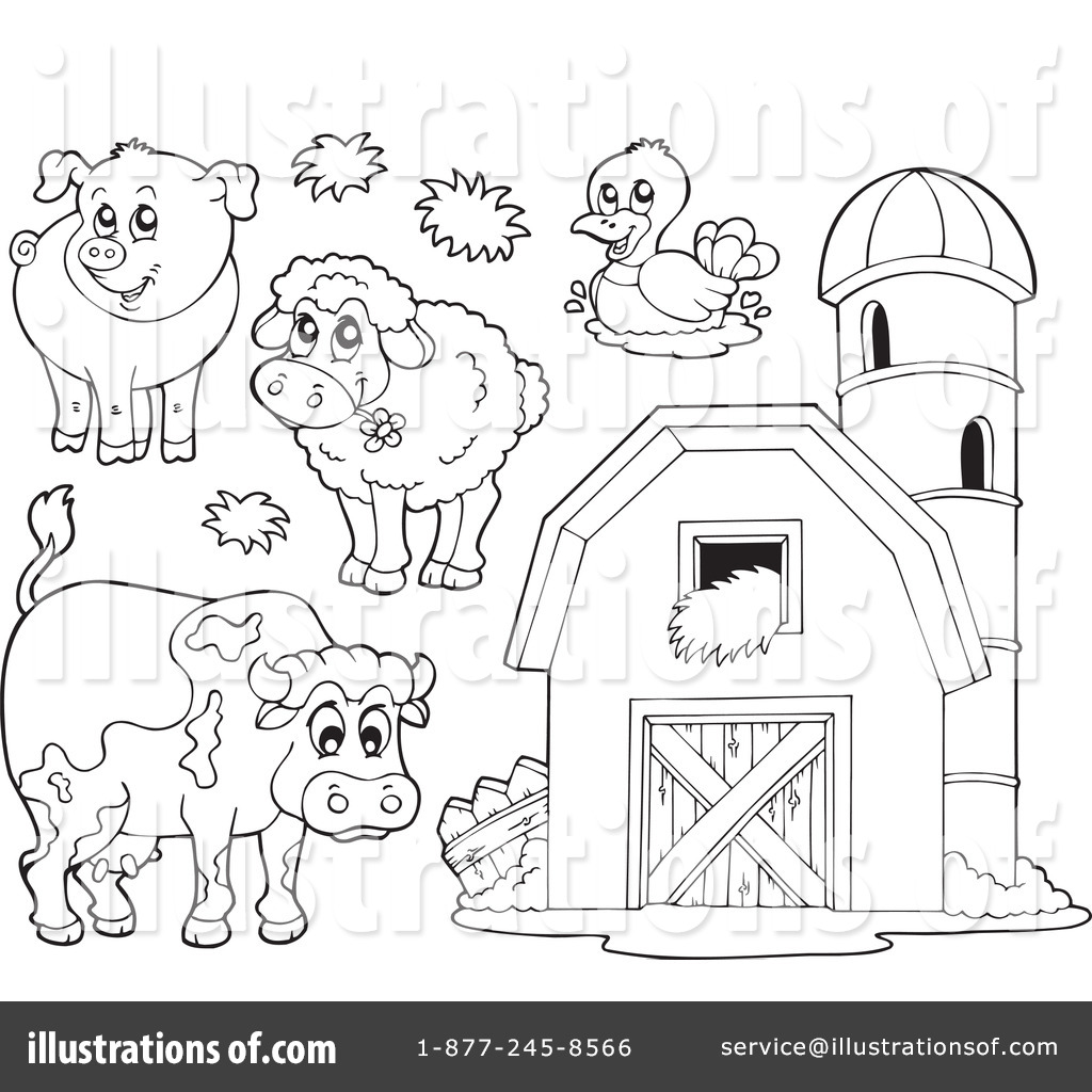 Farm Animals Clipart #231319 - Illustration by visekart