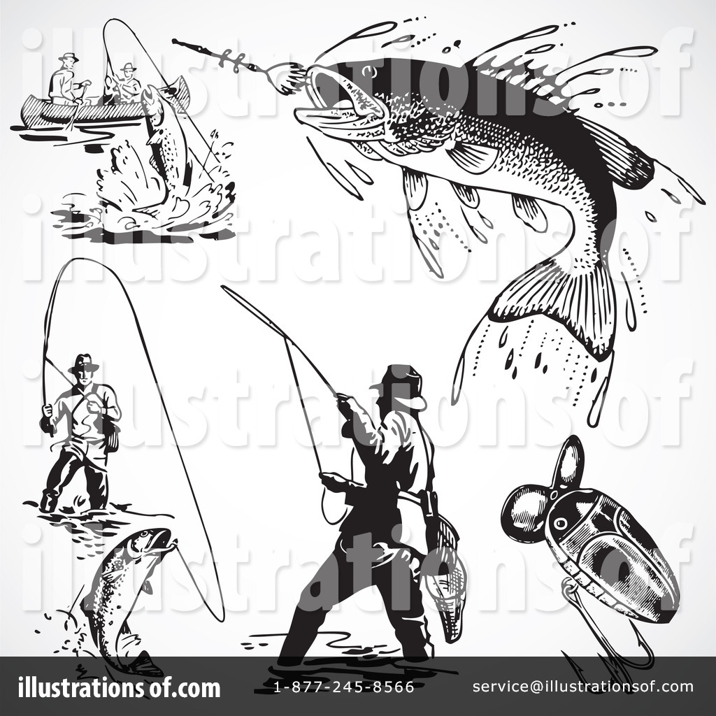 Fishing Clipart #210020 - Illustration by BestVector