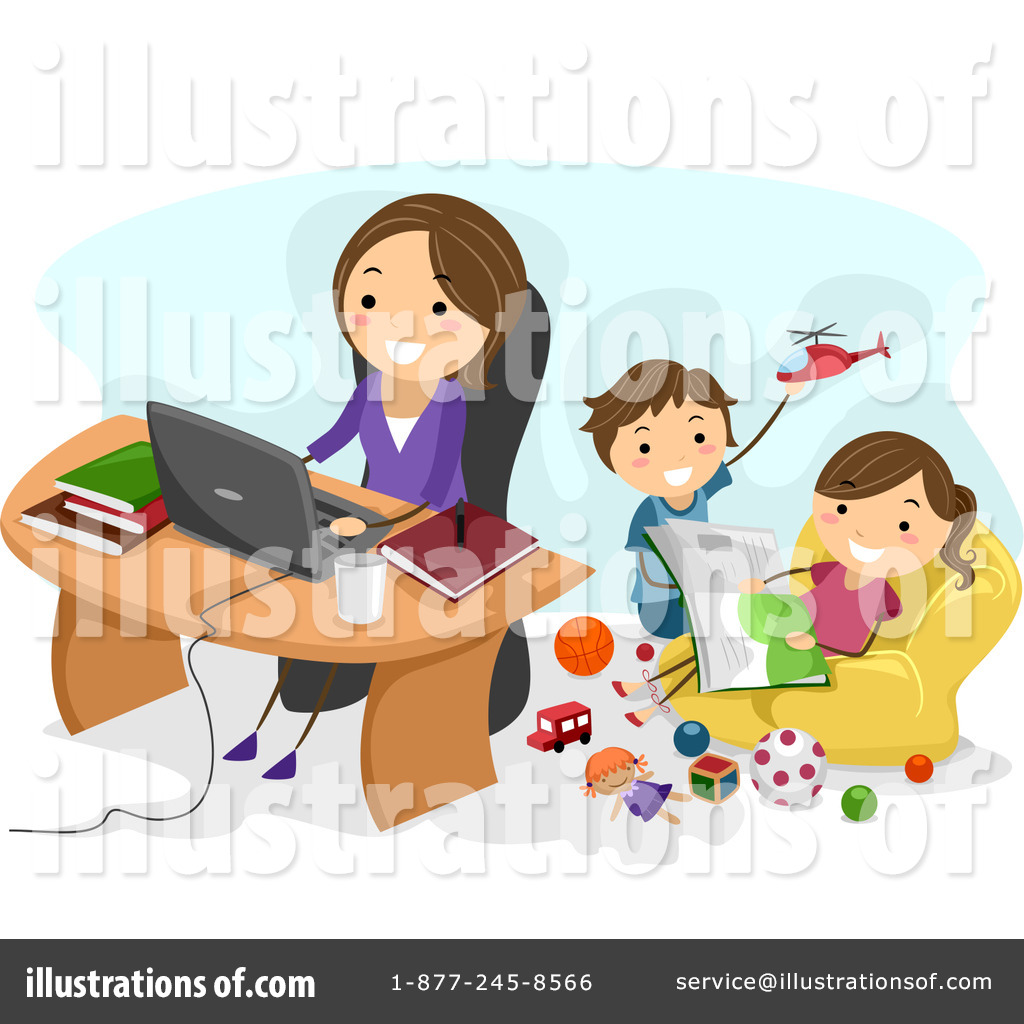 Home Office Clipart #1091315 - Illustration by BNP Design Studio