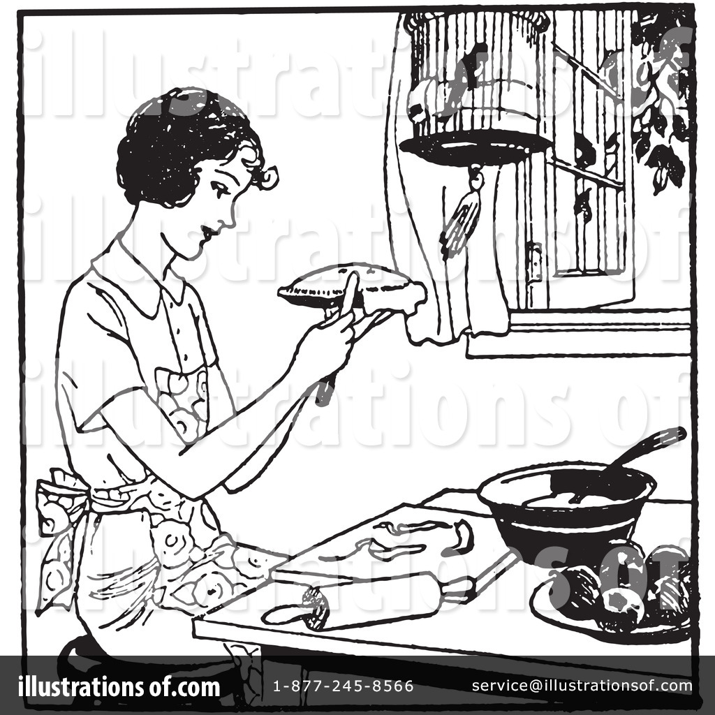 Housewife Clipart #1220883 - Illustration by Picsburg