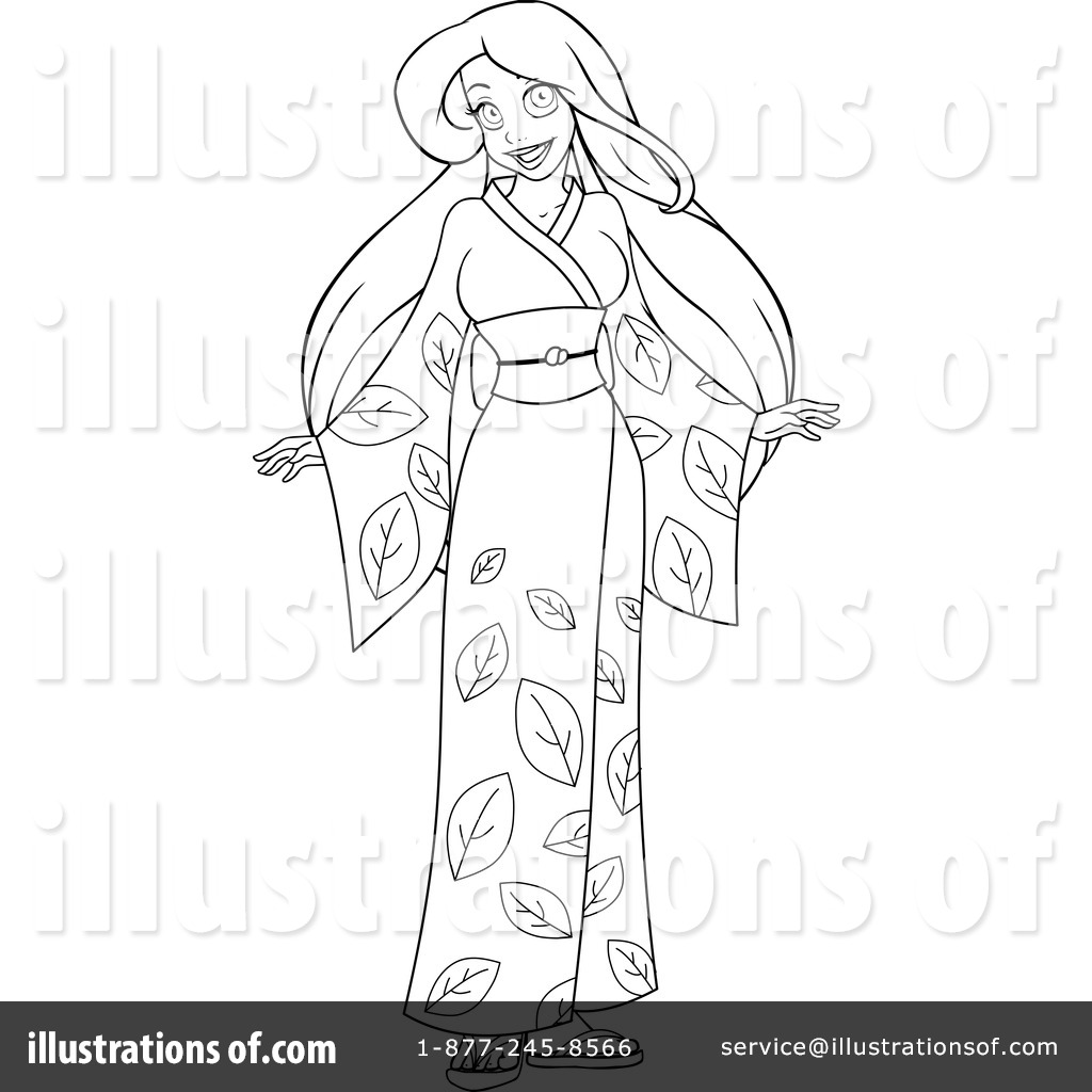 Kimono Clipart #1298851 - Illustration by Liron Peer