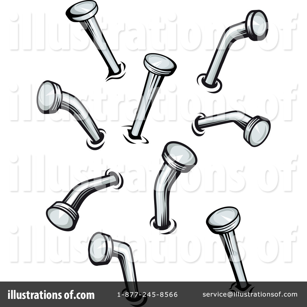 Nail Cartoon Isolated White Stock Vector by ©ainsel 227030286