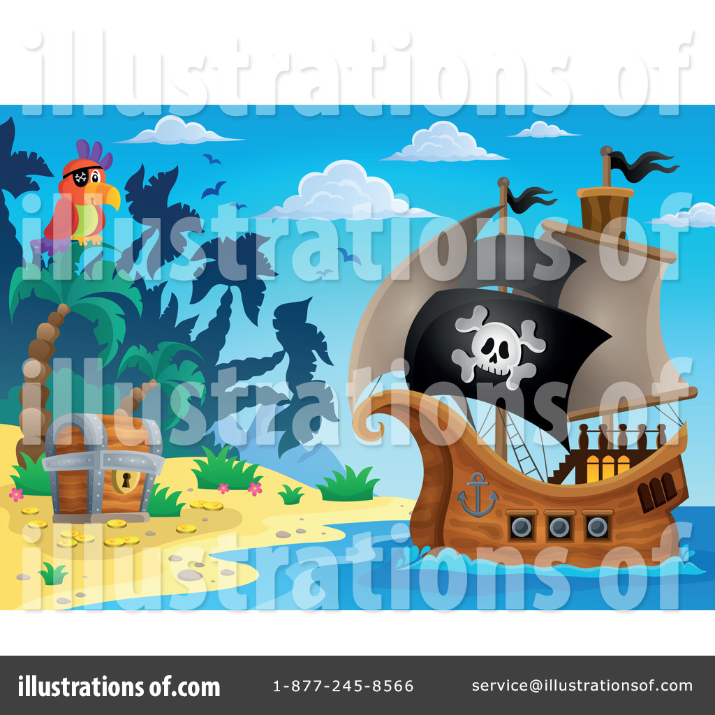 Pirate Ship Clipart #1318271 - Illustration by visekart
