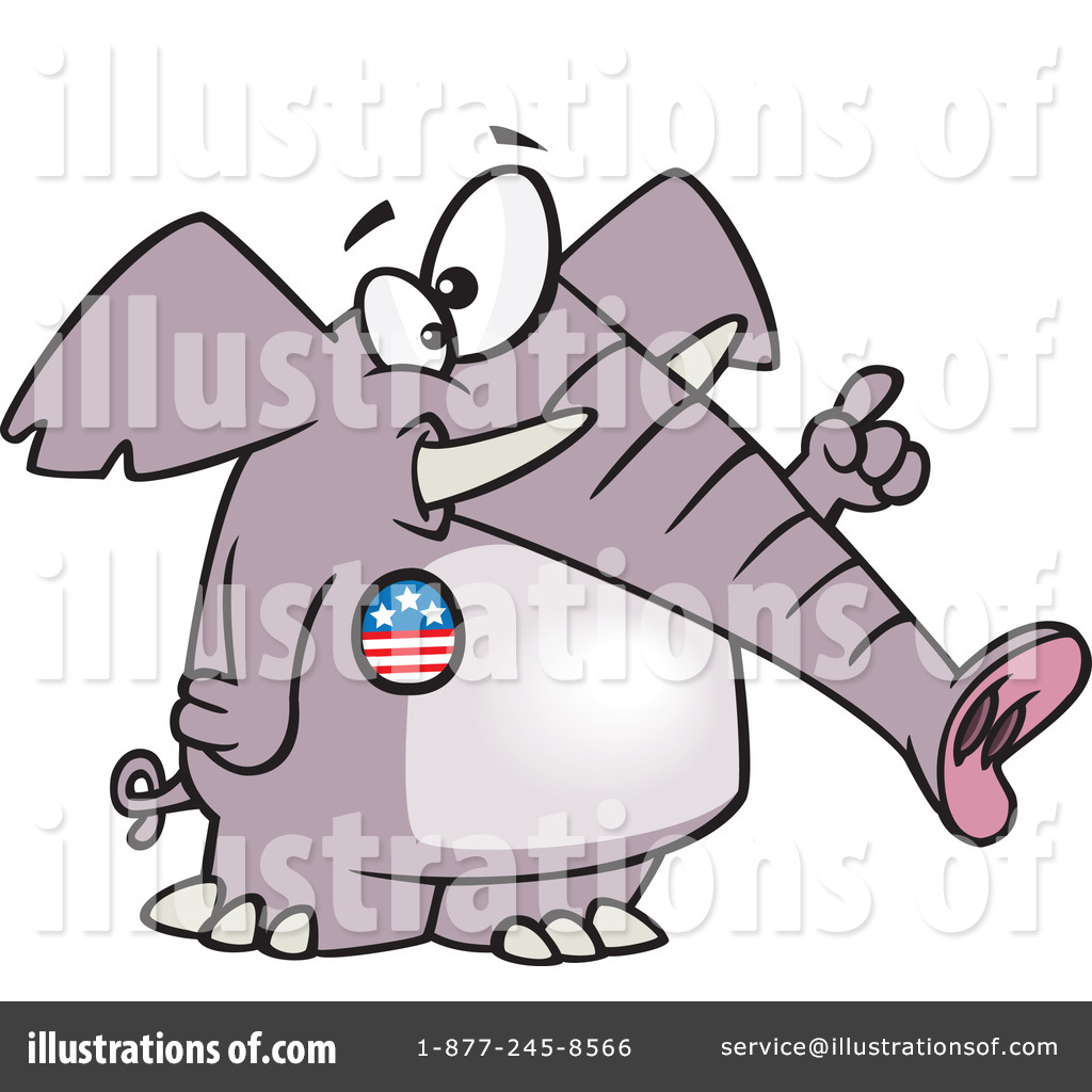 Republican Elephant Clipart #1122069 - Illustration by ...