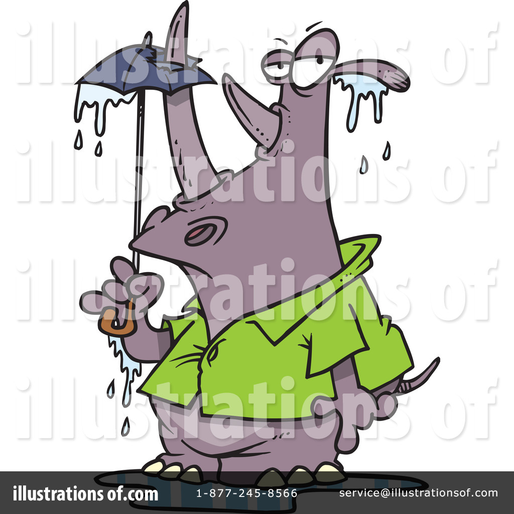 Rhino Clipart #1048426 - Illustration by toonaday