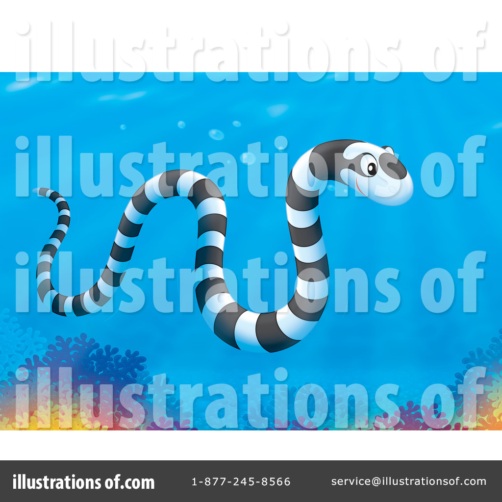Sea Snake Clipart #1407429 - Illustration by Alex Bannykh