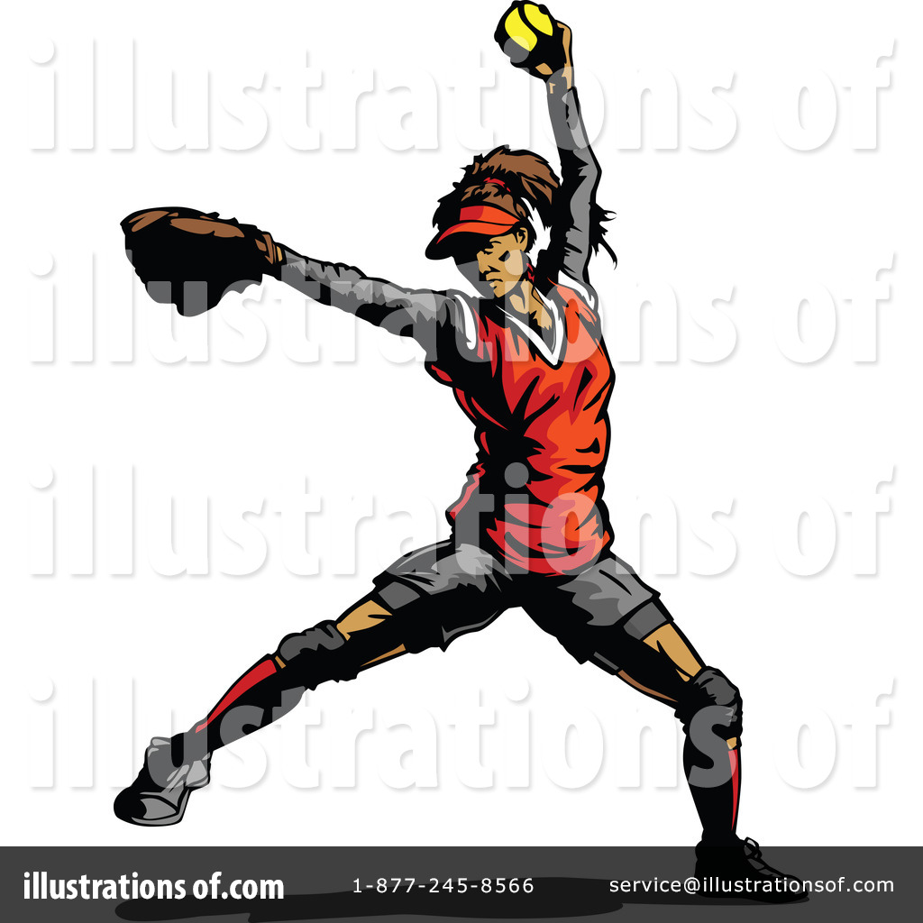 pitching softball clipart images