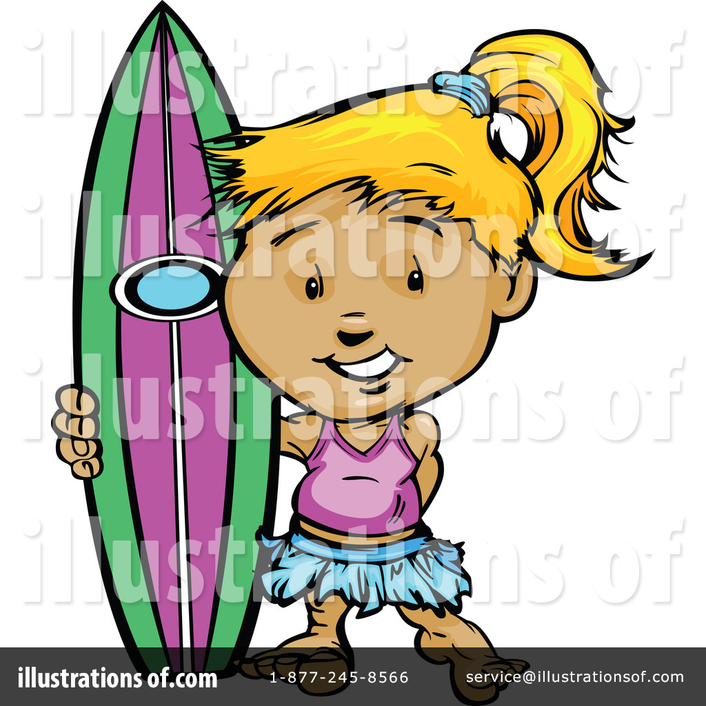 Surfer Clipart #1099423 - Illustration by Chromaco