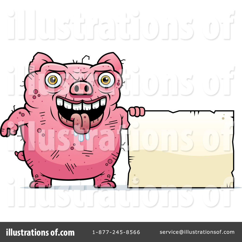 Ugly Pig Clipart #1106830 - Illustration by Cory Thoman