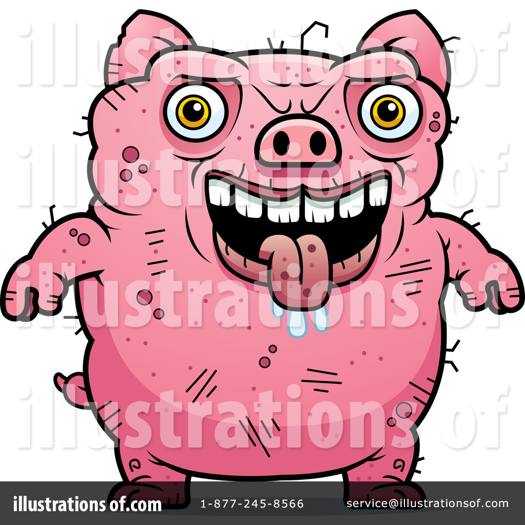 Ugly Pig Clipart #1129822 - Illustration by Cory Thoman