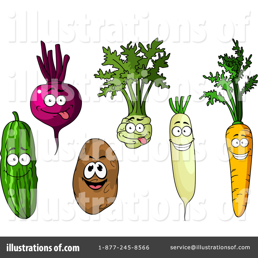 Vegetables Clipart #1295161 - Illustration by Vector Tradition SM