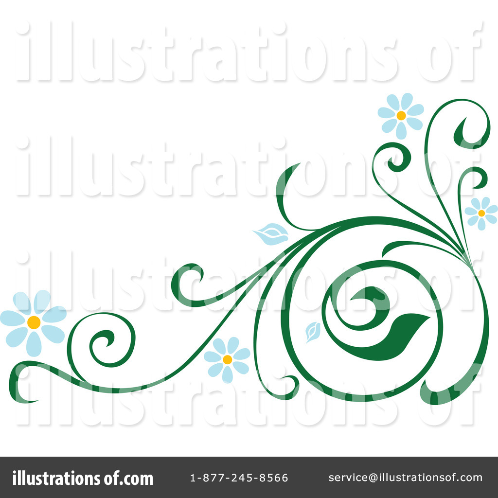 Green Corner Design Stock Clipart, Royalty-Free