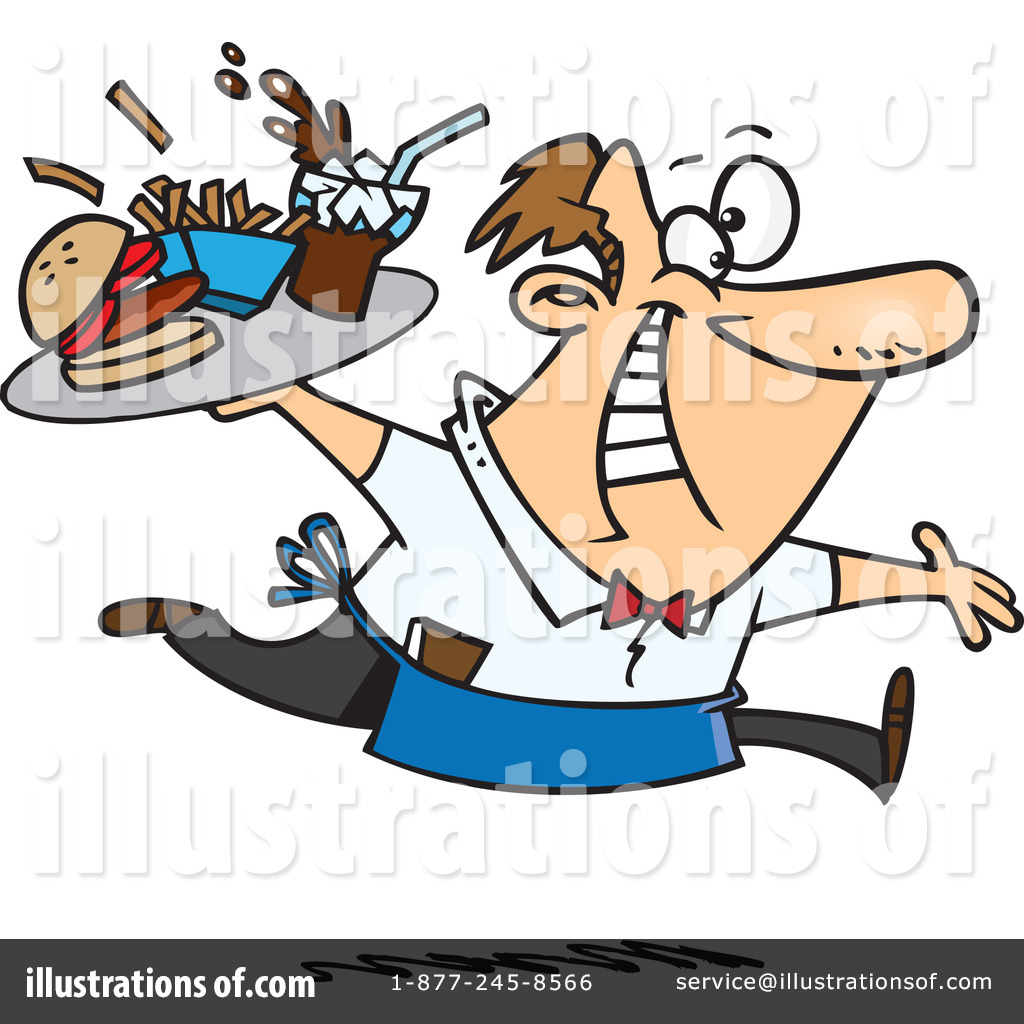 Waiter Clipart #441379 - Illustration by toonaday