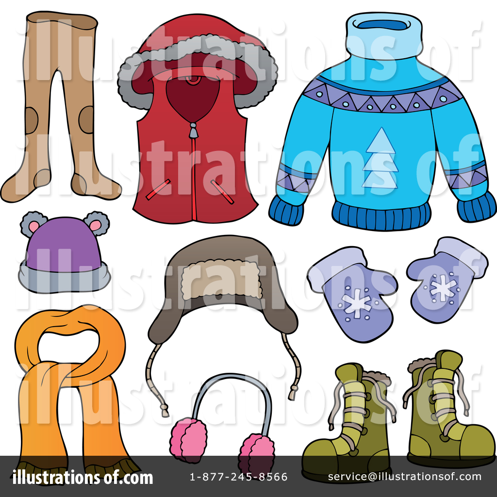 Winter Clothes Clipart #1616231 - Illustration by visekart